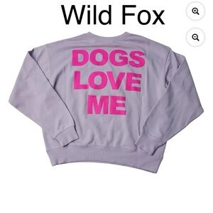 Wildfox Lavender Sweatshirt with Pink Lettering